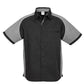 Biz Collection-Biz Collection Mens Nitro Shirt-Black / Grey / White / S-Uniform Wholesalers - 8