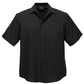 Biz Collection-Biz Collection Mens Plain Oasis Short Sleeve Shirt-Black / S-Uniform Wholesalers - 3