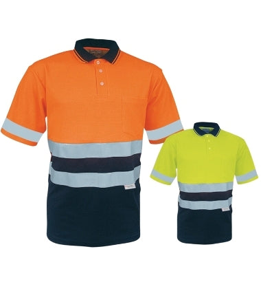 Bocini Hi-Vis Short Sleeve Polyface / Cotton Back Polo (SP1249)