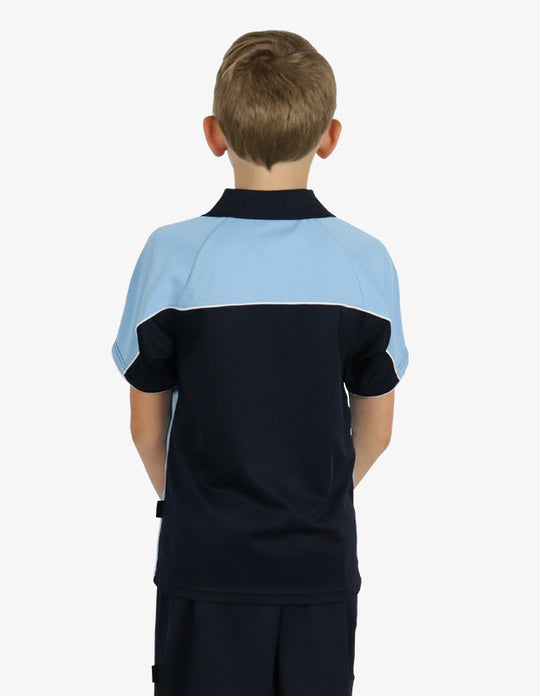 Be Seen Kids Polo Shirt With Contrast Sleeve Edge Piping (The Rozella)