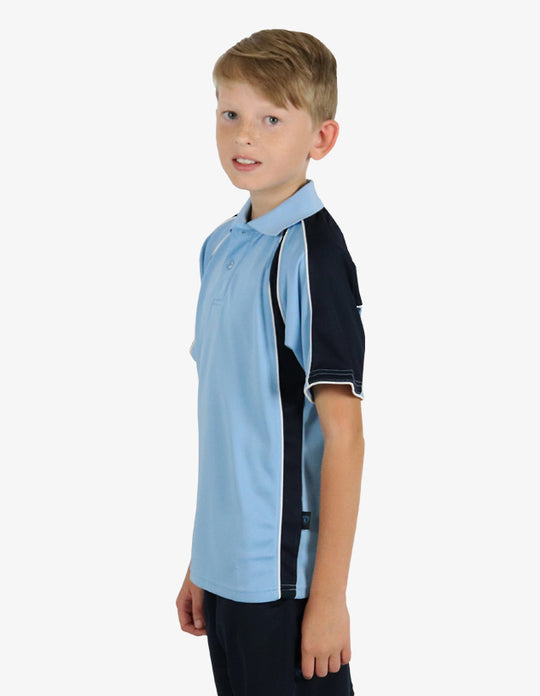 Be Seen Kids Polo Shirt With Contrast Sleeve Edge Piping (The Rozella)