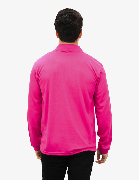 Be Seen Men's Plain Polo Shirt Long Sleeve (The Falcon)