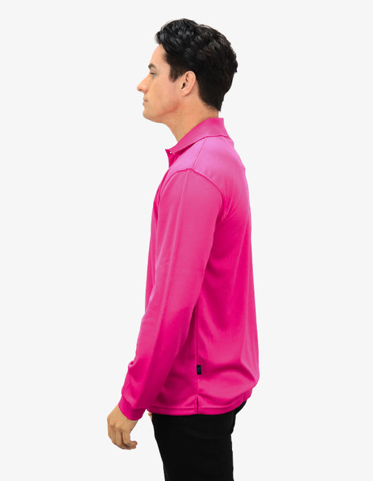 Be Seen Men's Plain Polo Shirt Long Sleeve (The Falcon)