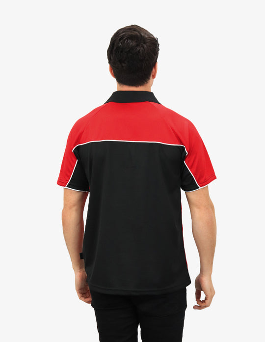 Be Seen Men's Polo Shirt With Contrast Sleeve 1st Color (The Toucan)
