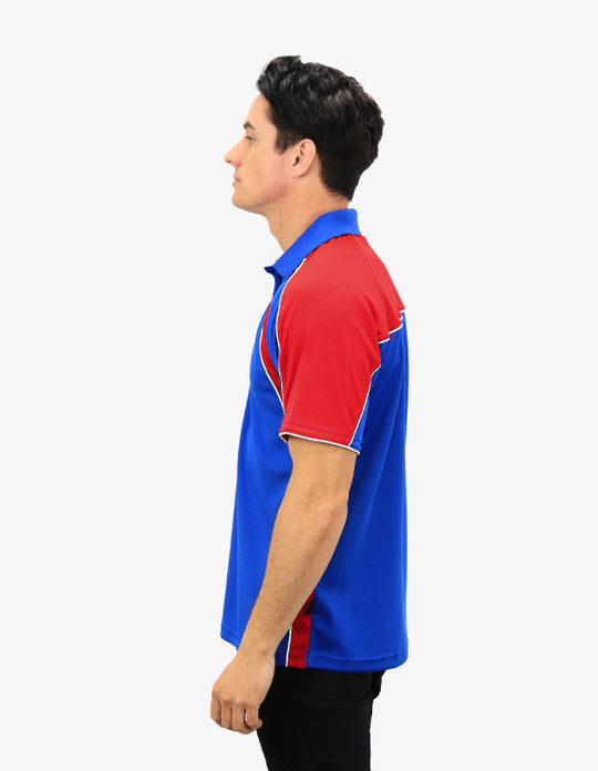 Be Seen Men's Polo Shirt With Contrast Sleeve 2nd Color (The Toucan)