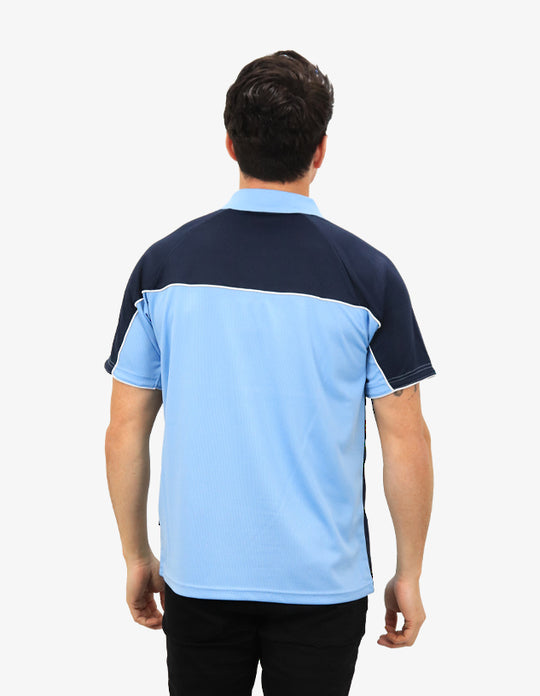 Be Seen Men's Polo Shirt With Contrast Sleeve 2nd Color (The Toucan)