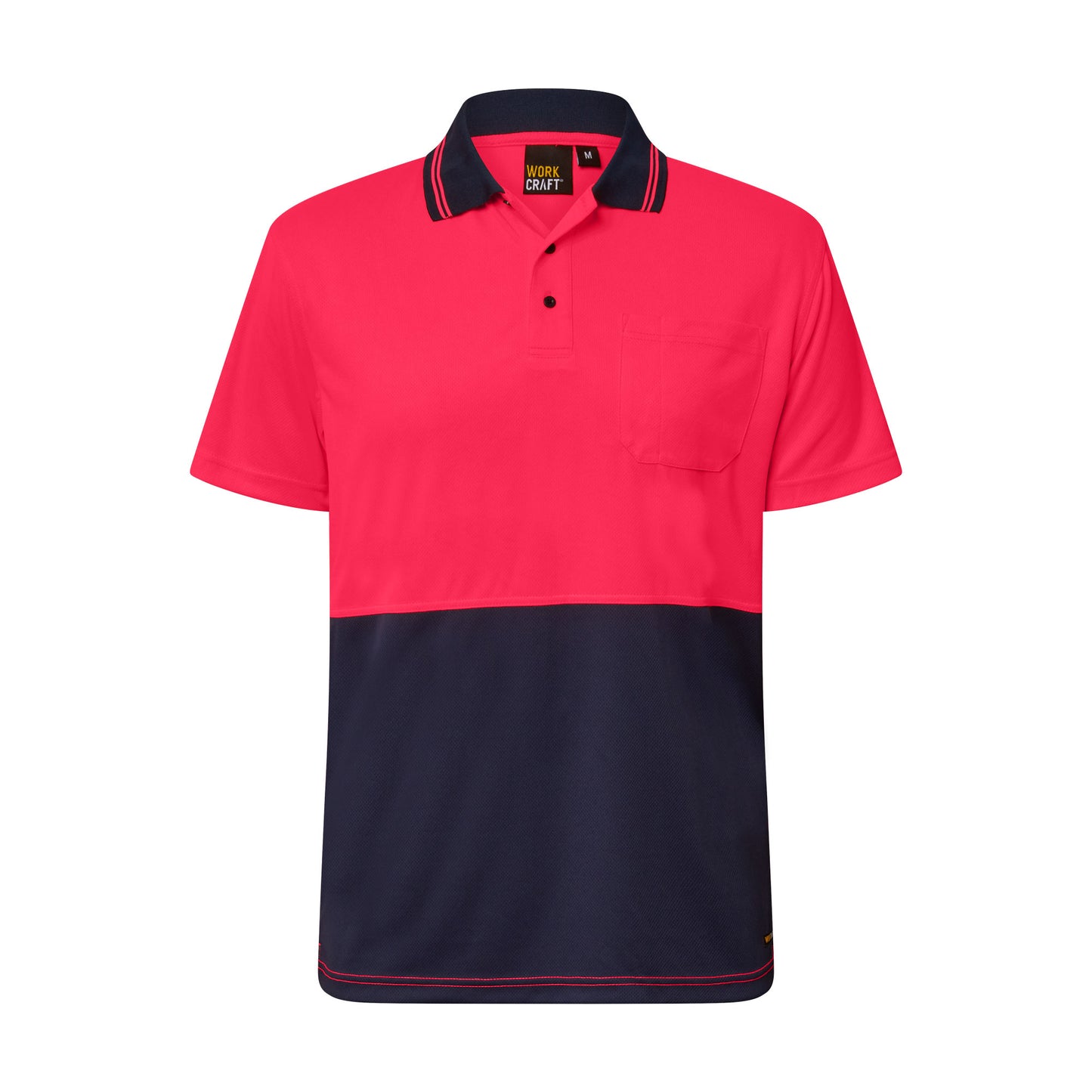 Workcraft Hivis Two Tone Polo Pocket- Ss (WSP201)