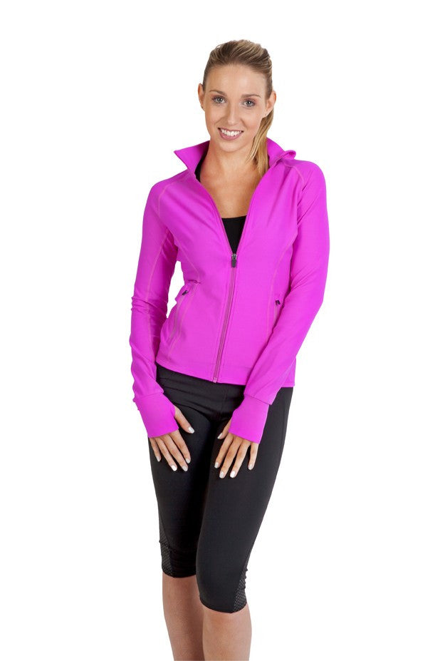 Ramo-Ramo Ladies AVA Nylon/Spandex Jacket (new)-6 / Hot Pink-Uniform Wholesalers - 2