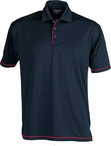 Stencil-Stencil Men's Cool Dry Polo-Navy/Red / S-Uniform Wholesalers - 7