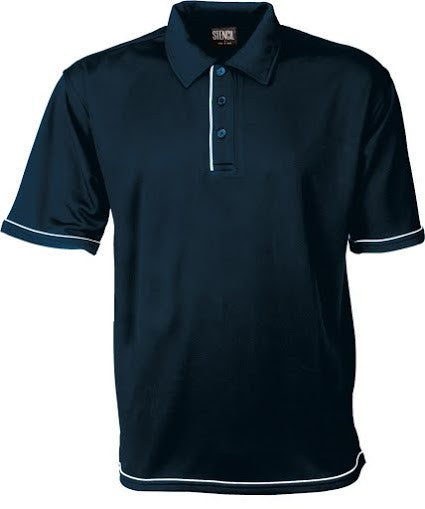 Stencil-Stencil Men's Cool Dry Polo-Navy/White / S-Uniform Wholesalers - 6