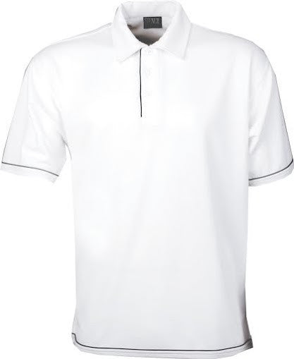 Stencil-Stencil Men's Cool Dry Polo-White/Navy / S-Uniform Wholesalers - 2