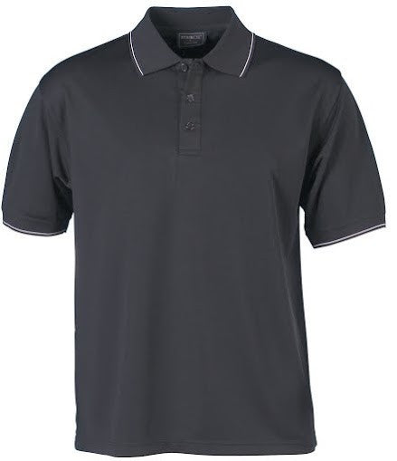 Stencil-Stencil Men's Lightweight C/D Polo-Black/White/Beige / S-Uniform Wholesalers - 6