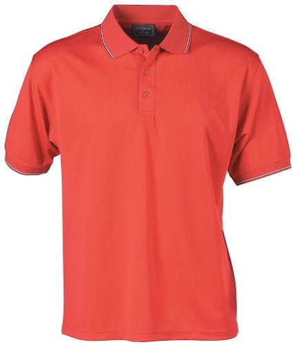 Stencil-Stencil Men's Lightweight C/D Polo-Red/White/Black / S-Uniform Wholesalers - 3