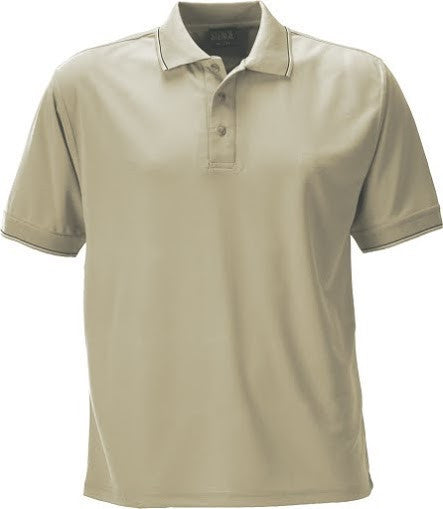 Stencil-Stencil Men's Lightweight C/D Polo-Beige/Navy/White / S-Uniform Wholesalers - 2