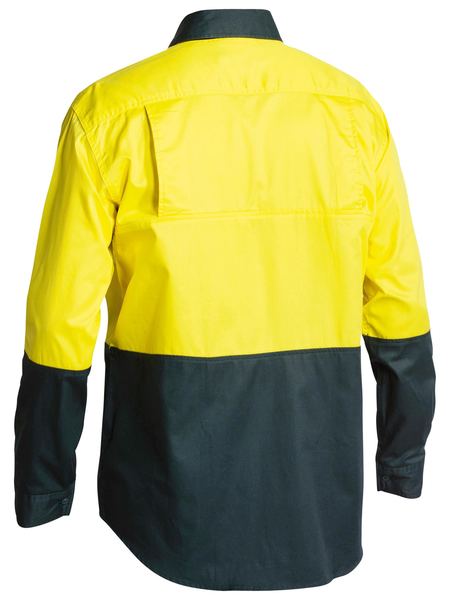 Bisley Hi Vis Cool Lightweight Drill Shirt - Long Sleeve (BS6895)