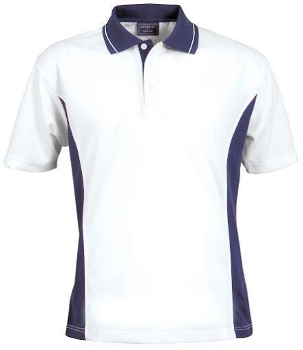 Stencil-Stencil Men's Active Cool Dry Polo-White/Navy / S-Uniform Wholesalers - 4