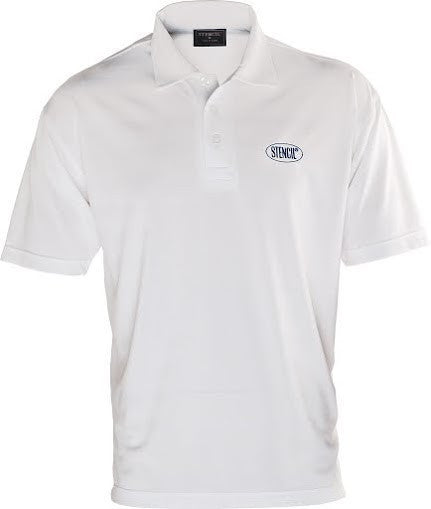 Stencil-Stencil Men's Ice Cool Polo-White/White / S-Uniform Wholesalers - 7