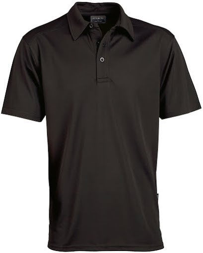 Stencil-Stencil Men's Glacier Polo-Black / S-Uniform Wholesalers - 7