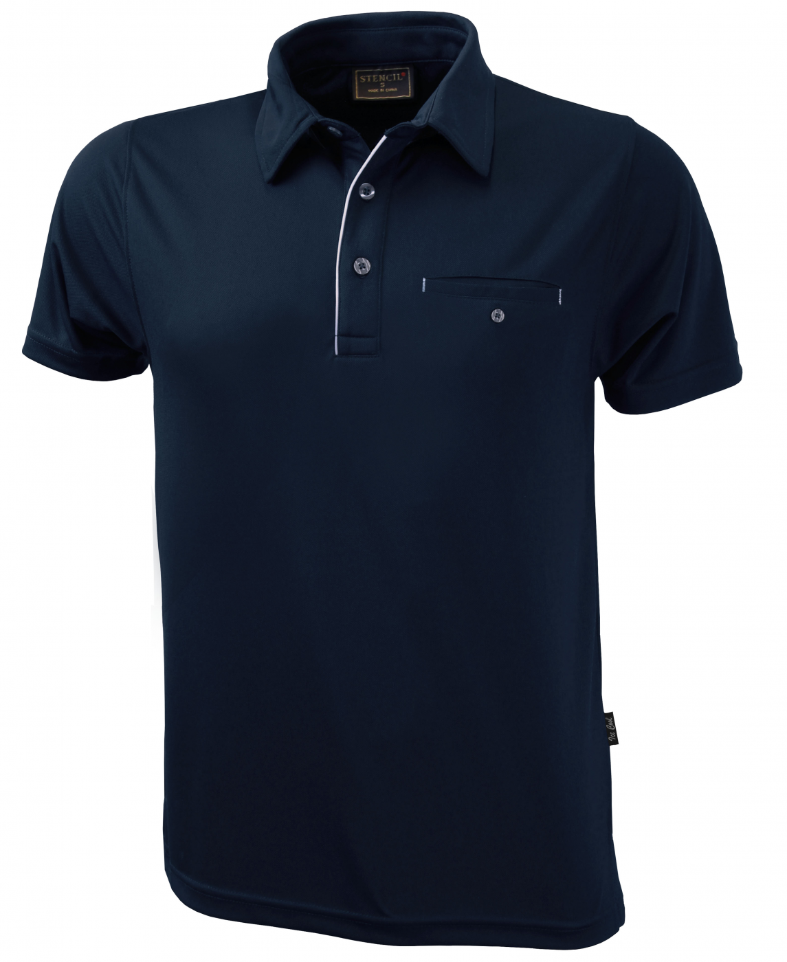 Stencil Boston Mens S/S Polos-(1063)