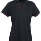 Stencil-Stencil Ladies' Cool Dry Polo 2nd (4 Colour)-Black/Red / 8-Uniform Wholesalers - 1