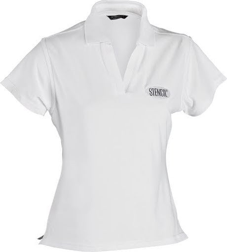 Stencil-Stencil Ladies' Solar-Lite Polo-White / 8-Uniform Wholesalers - 1