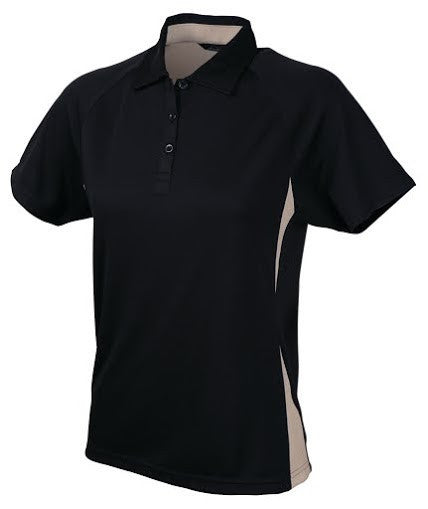 Stencil-Stencil Ladies' Arctic Polo-Black/Sandstone / 8-Uniform Wholesalers - 6