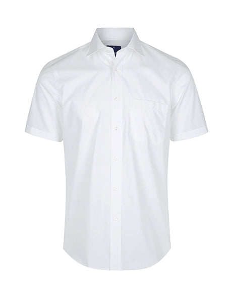 Gloweave Men's Premium Poplin Short Sleeve Shirt (1272S)