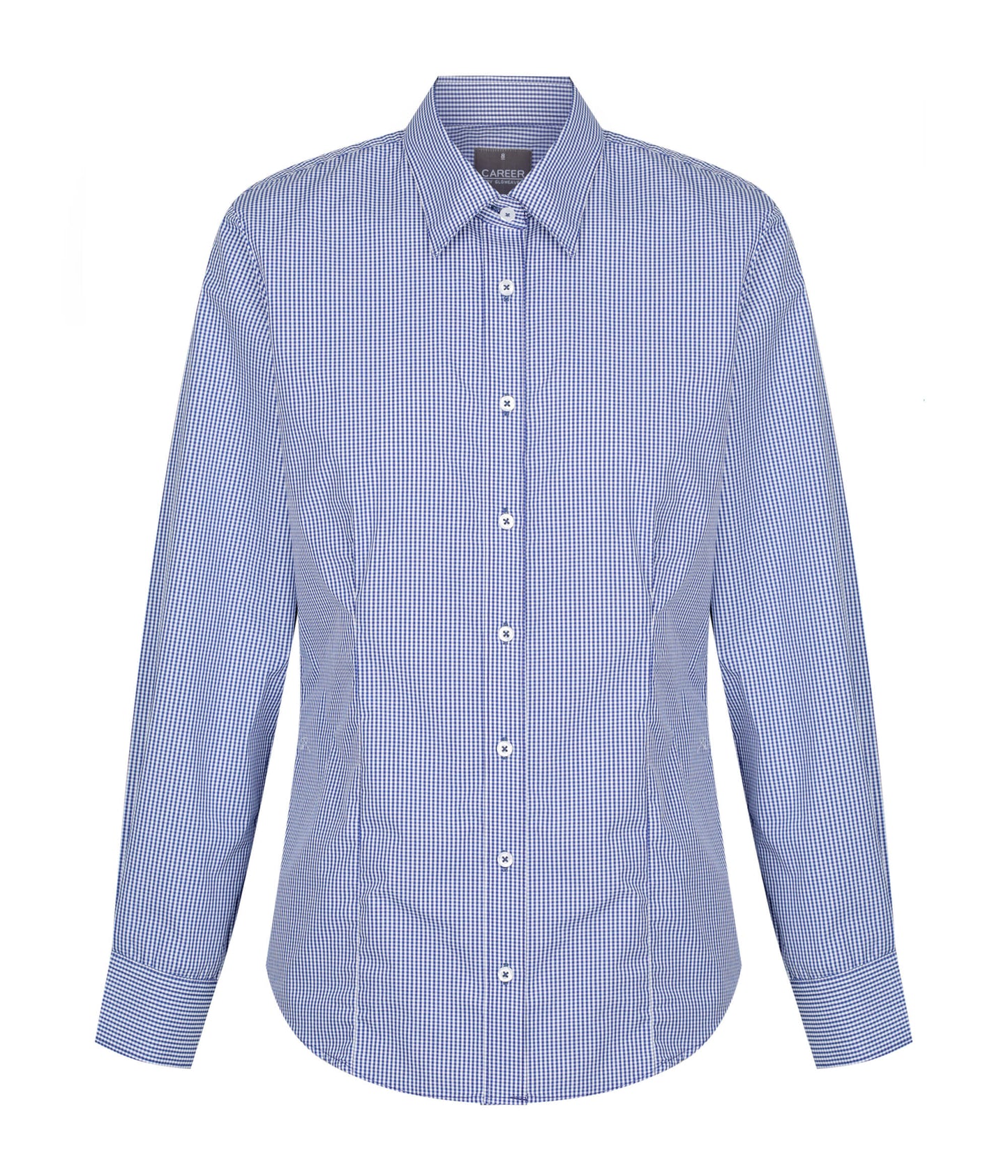 Gloweave Ladies Gingham Long Sleeve Casual Slim Fit Shirt (1637WHL)