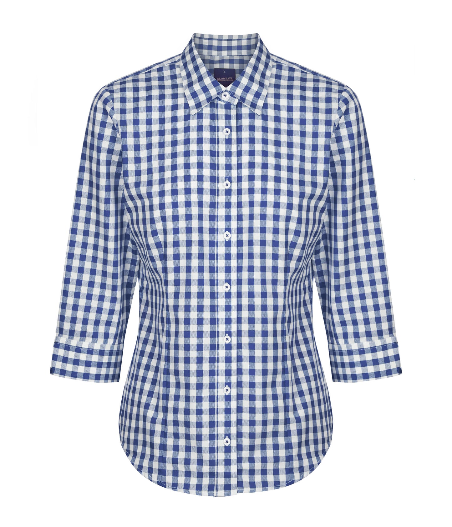 Gloweave Ladies Royal Oxford Gingham 3/4 Sleeve Shirt (1710WL)
