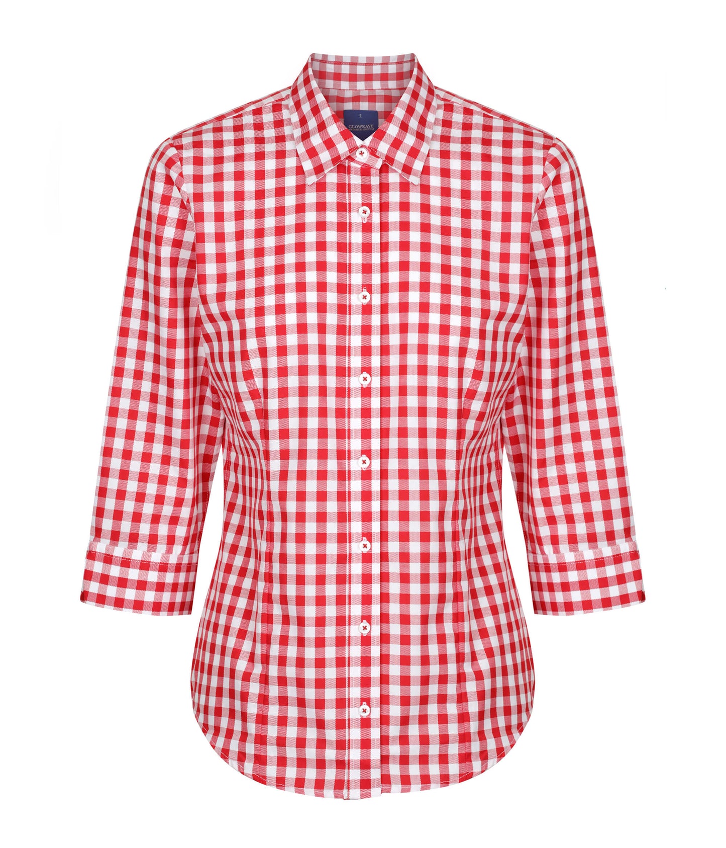 Gloweave Ladies Royal Oxford Gingham 3/4 Sleeve Shirt (1710WL)
