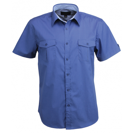 Stencil-Stencil Hospitality Nano 2034S Mens L/S Shirt-S / Slate Blue / Pale Blue-Uniform Wholesalers - 1