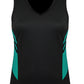 Aussie Pacific-Aussie Pacific Lady Tasman Singlet( 2nd 14 colors)-4 / Black/Teal-Uniform Wholesalers - 19