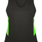 Aussie Pacific-Aussie Pacific Lady Tasman Singlet( 2nd 14 colors)-4 / SLATE/NEON GREEN-Uniform Wholesalers - 2