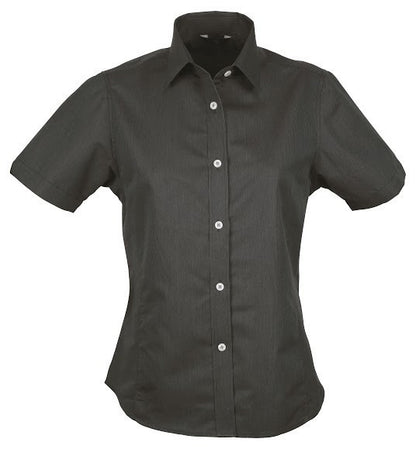 Stencil-Stencil Ladies' Empire Shirt (S/S)-Charcoal/Grey / 8-Uniform Wholesalers - 2