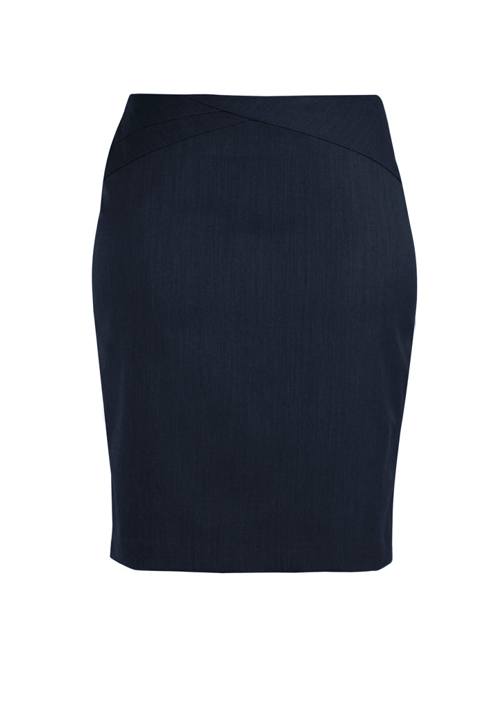 Biz Corporates Chevron Band Skirt (24014)-Clearance