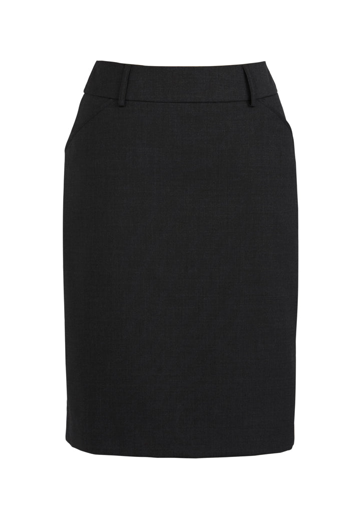 Biz Corporates Womens Comfort Wool Stretch Multi-Pleat Skirt(24015)