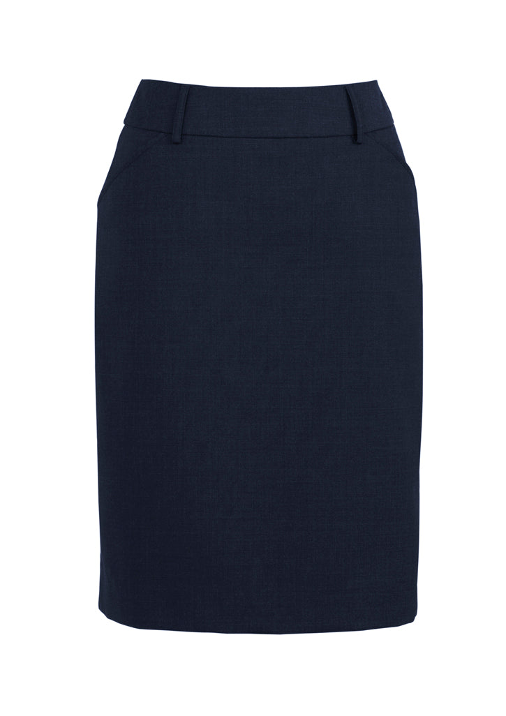 Biz Corporates Womens Comfort Wool Stretch Multi-Pleat Skirt(24015)