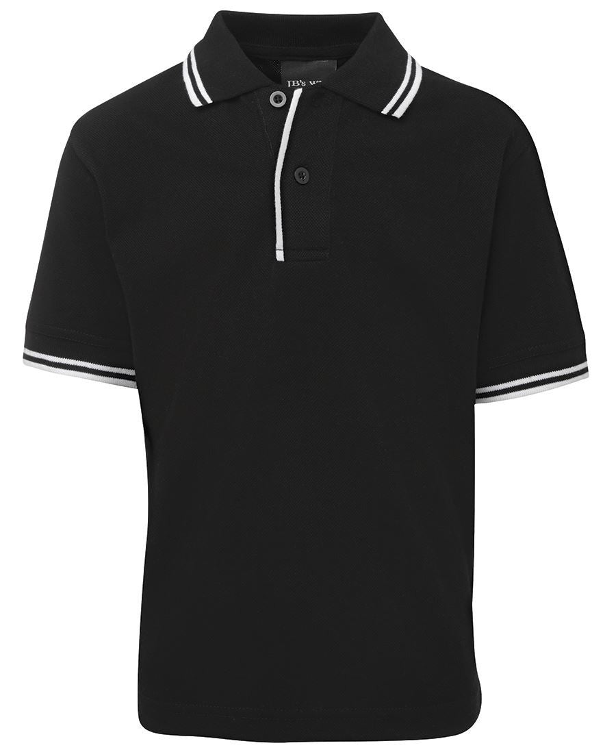 JB's Wear-JB's Kids Contrast Polo-Black/White / 4-Uniform Wholesalers - 3