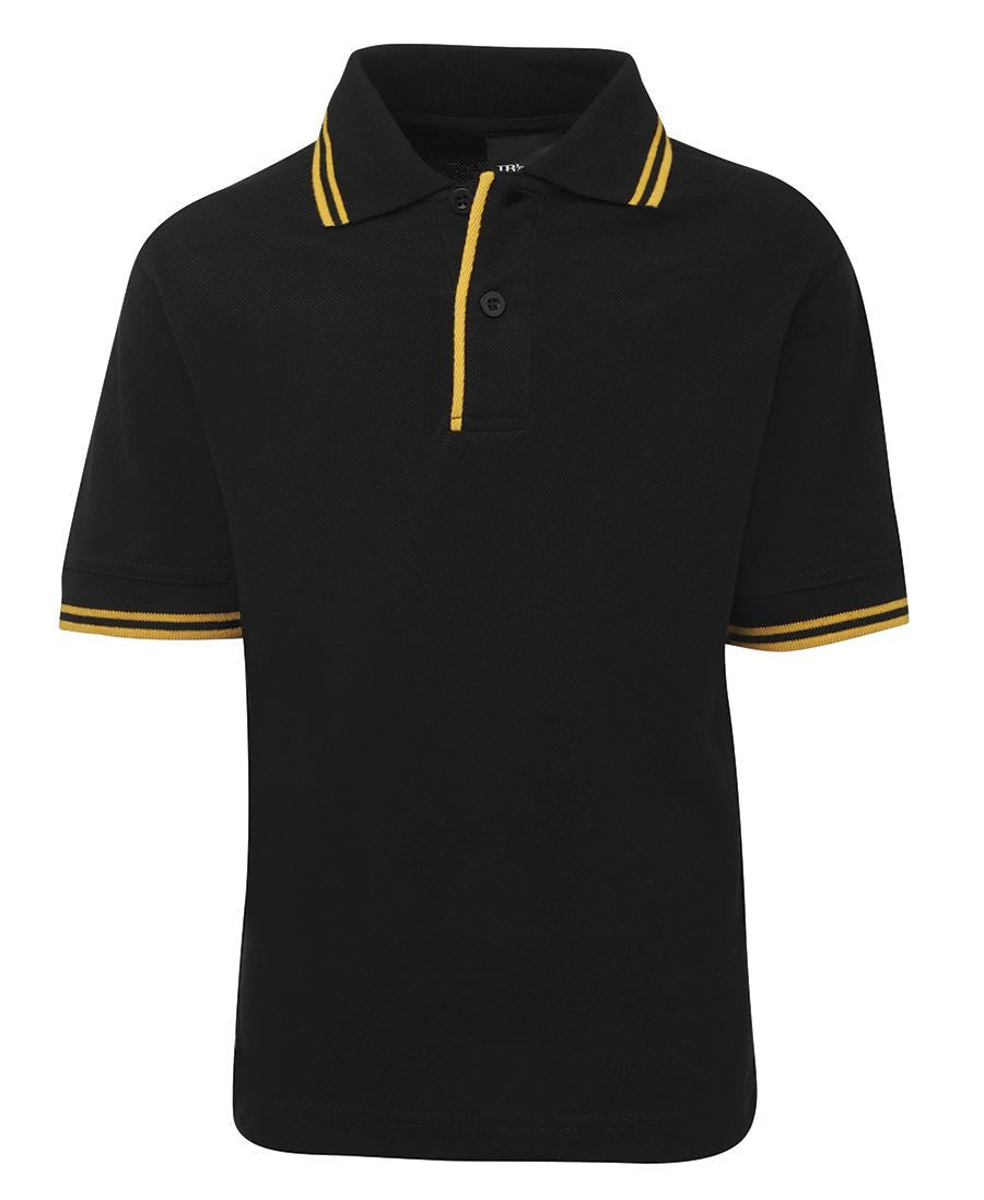 JB's Wear-JB's Kids Contrast Polo-Black/Gold / 4-Uniform Wholesalers - 4