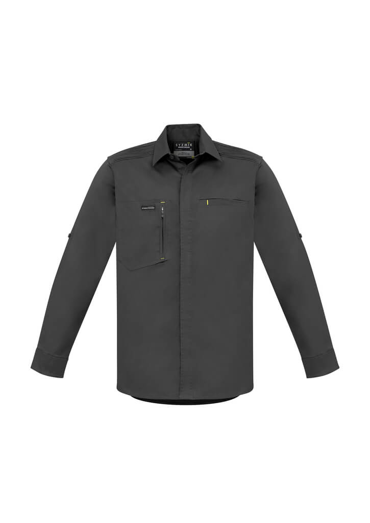 Syzmik Mens Streetworx L/S Stretch Shirt (ZW350)-Clearance