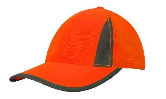 Headwear Luminescent Safety Cap with Reflective Inserts and Trim (3029)