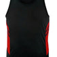Aussie Pacific-Aussie Pacific Kids Tasman Singlets(1st 14 colors)-4 / Black/Red-Uniform Wholesalers - 6