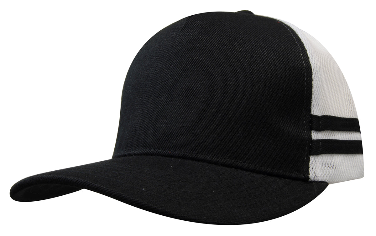 Headwear American Premium Twill/Mesh Deep Fit Trucker With Stripes (3995)