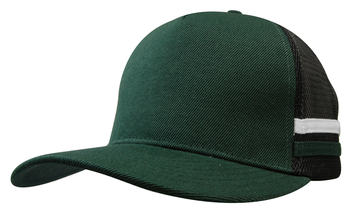 Headwear American Premium Twill/Mesh Deep Fit Trucker With Stripes (3995)