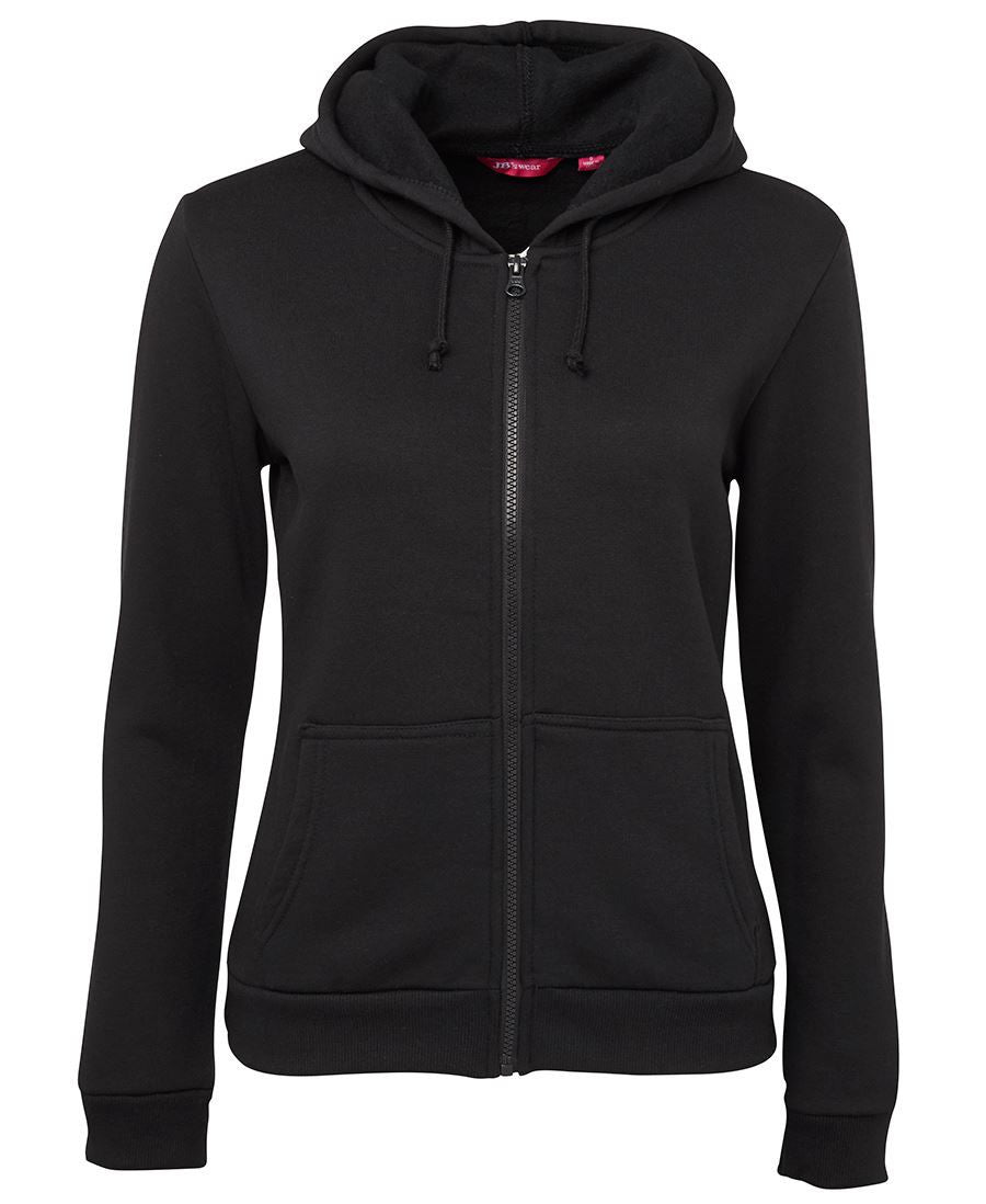 JB's Wear-JB's Ladies P/C Full Zip Hoodie-Black / 8-Uniform Wholesalers - 1