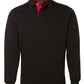 JB's Wear-JB's Adults 2 Tone Rugby-Black/Red / S-Uniform Wholesalers - 4