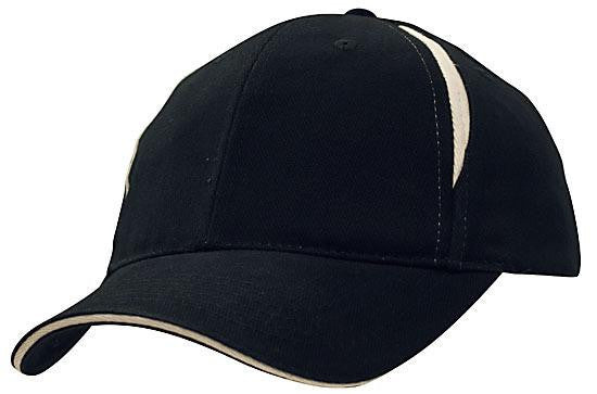 Headwear Brushed Heavy Cotton with Crown Inserts & Sandwich Cap (4092)