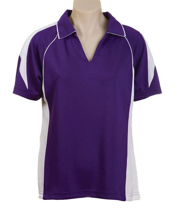 Australian Spirit-Aus Spirt Olympikool Ladies Polo 3rd ( 5 Colour )-Purple/White / 8-Uniform Wholesalers - 6