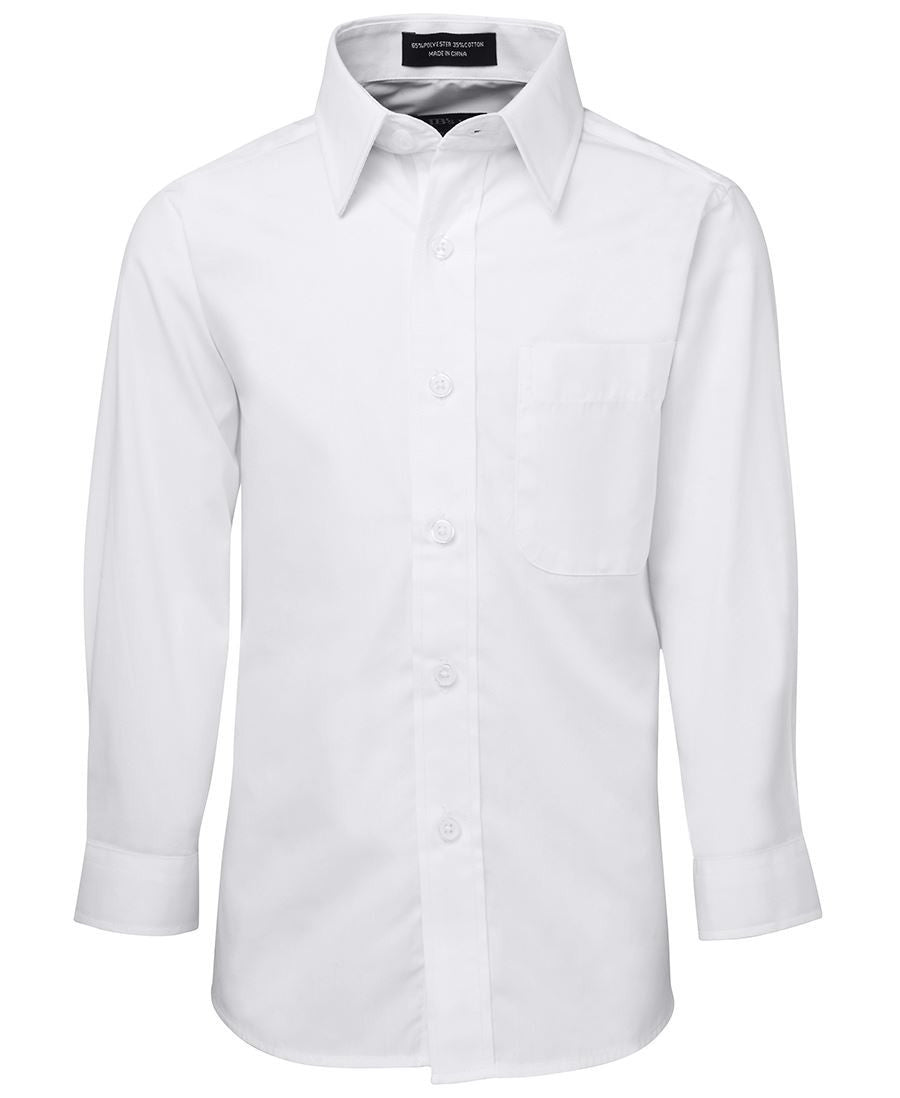 JB's Wear-JB's Kids Poplin Shirt-White L/S / 4-Uniform Wholesalers - 4