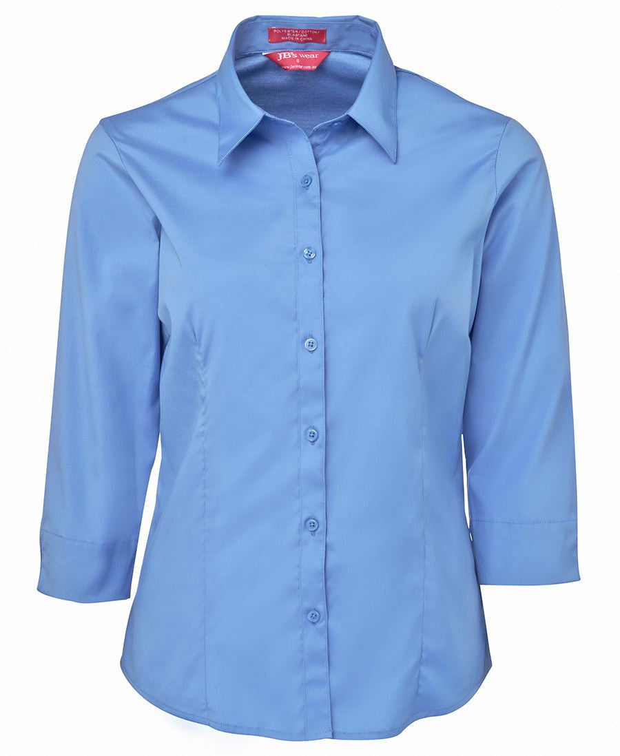JB's Wear-JB's Ladies Urban 3/4 Poplin Shirt-French Blue / 6-Uniform Wholesalers - 5